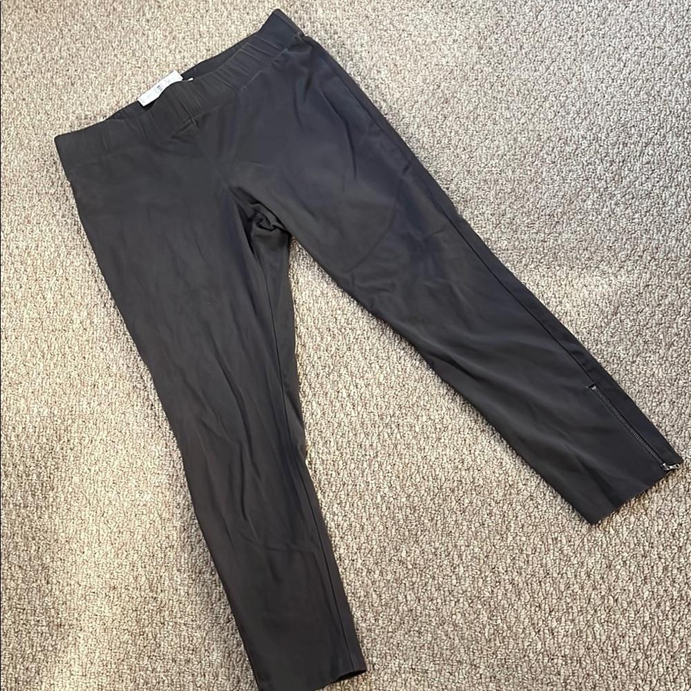 LOFT Outlet pull-on pants, grey, size L NWT!